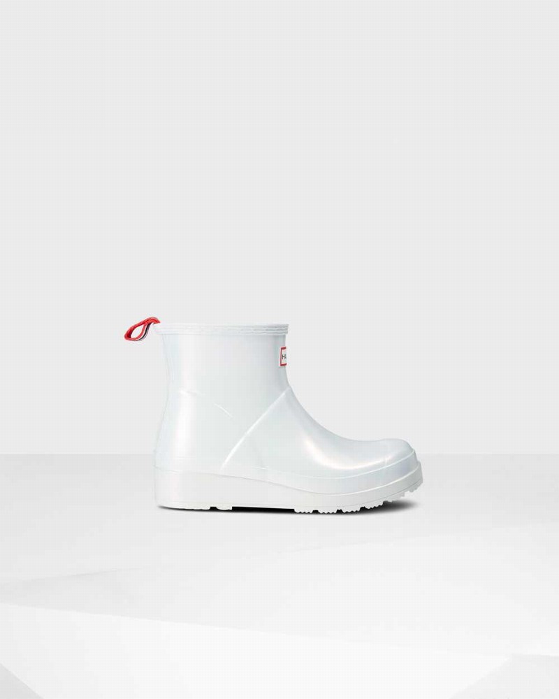 Hunter Original Play Short Nebula Mid-Calf Women Boots White | 549648742