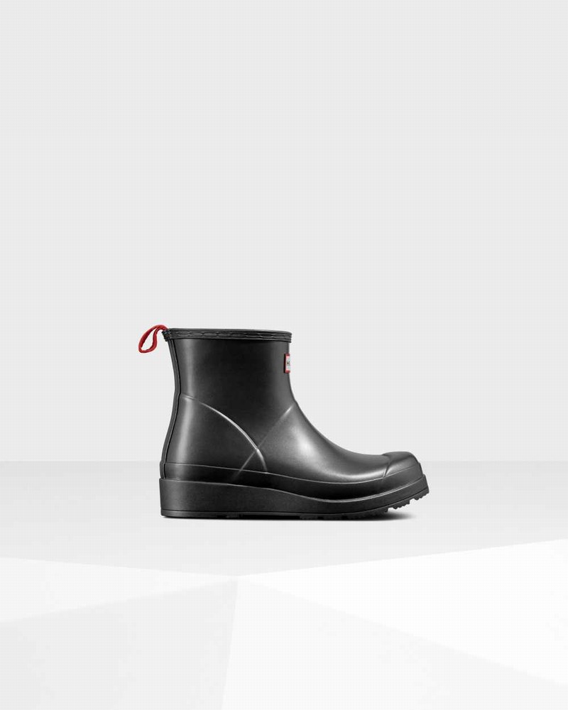 Hunter Original Play Short Pearlized Mid-Calf Women Rain Boots Black | 78653948