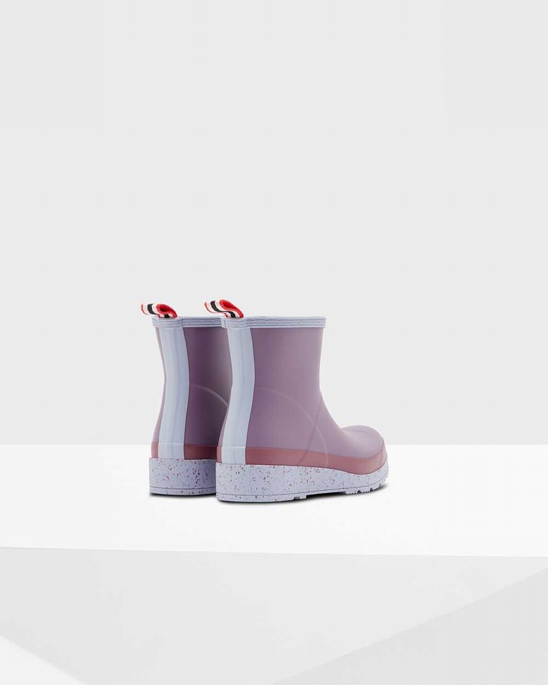 Hunter Original Play Short Speckle Mid-Calf Women Boots Purple | 603687900