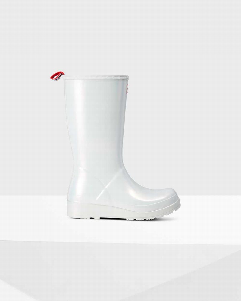 Hunter Original Play Tall Nebula Mid-Calf Women Boots White | 314596124
