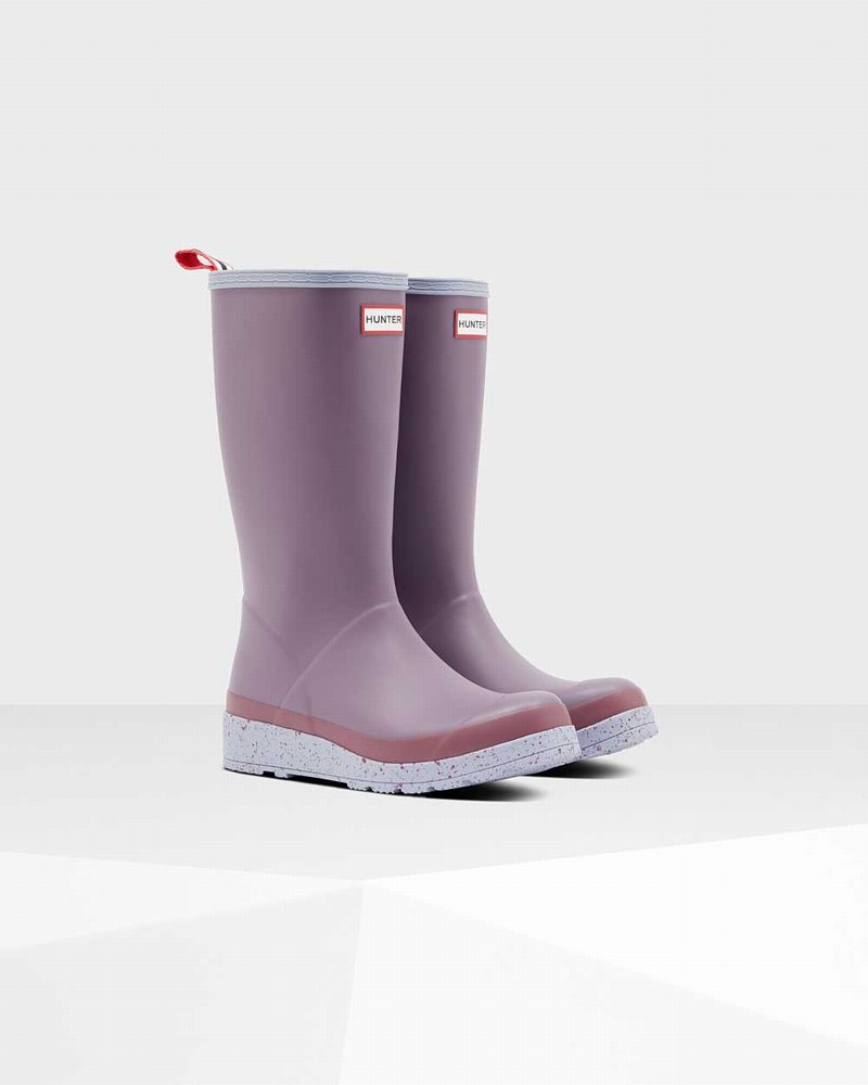 Hunter Original Play Tall Speckle Mid-Calf Women Wellington Boots Purple | 634705504
