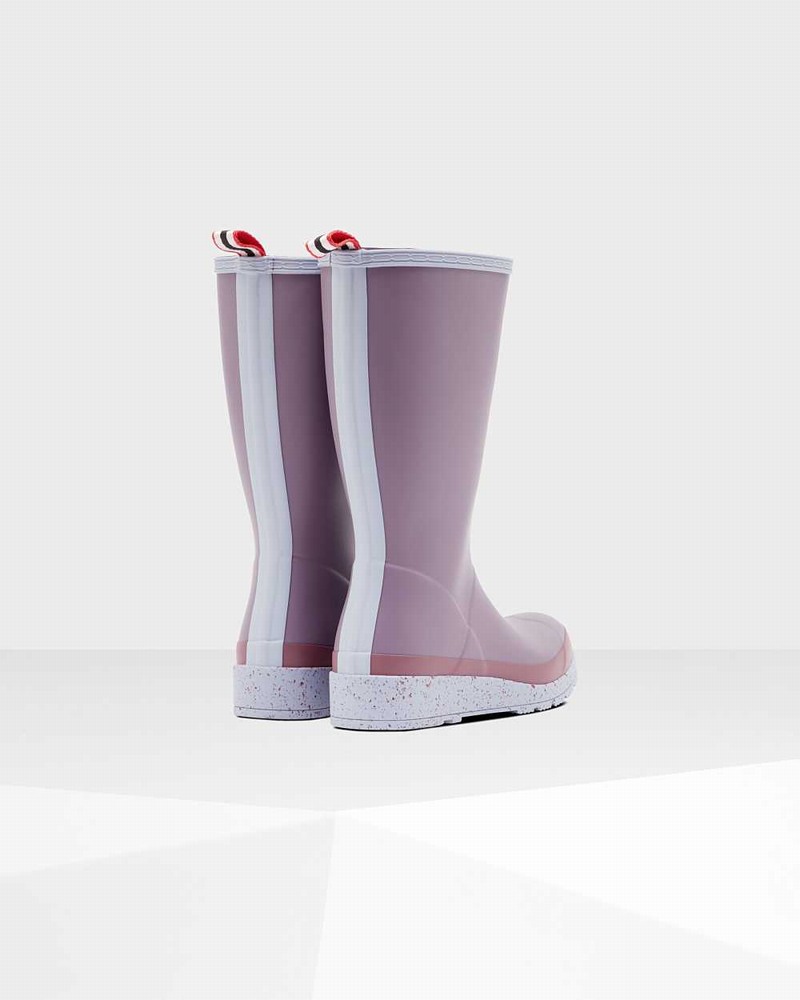 Hunter Original Play Tall Speckle Mid-Calf Women Wellington Boots Purple | 634705504