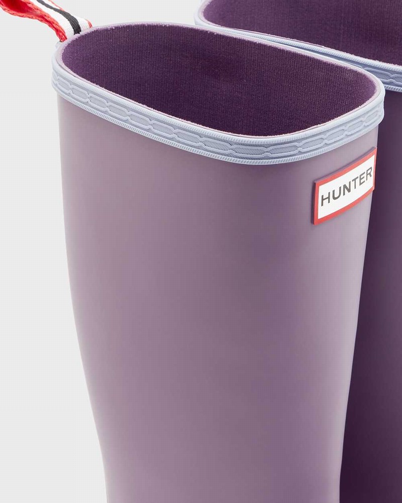 Hunter Original Play Tall Speckle Mid-Calf Women Wellington Boots Purple | 634705504