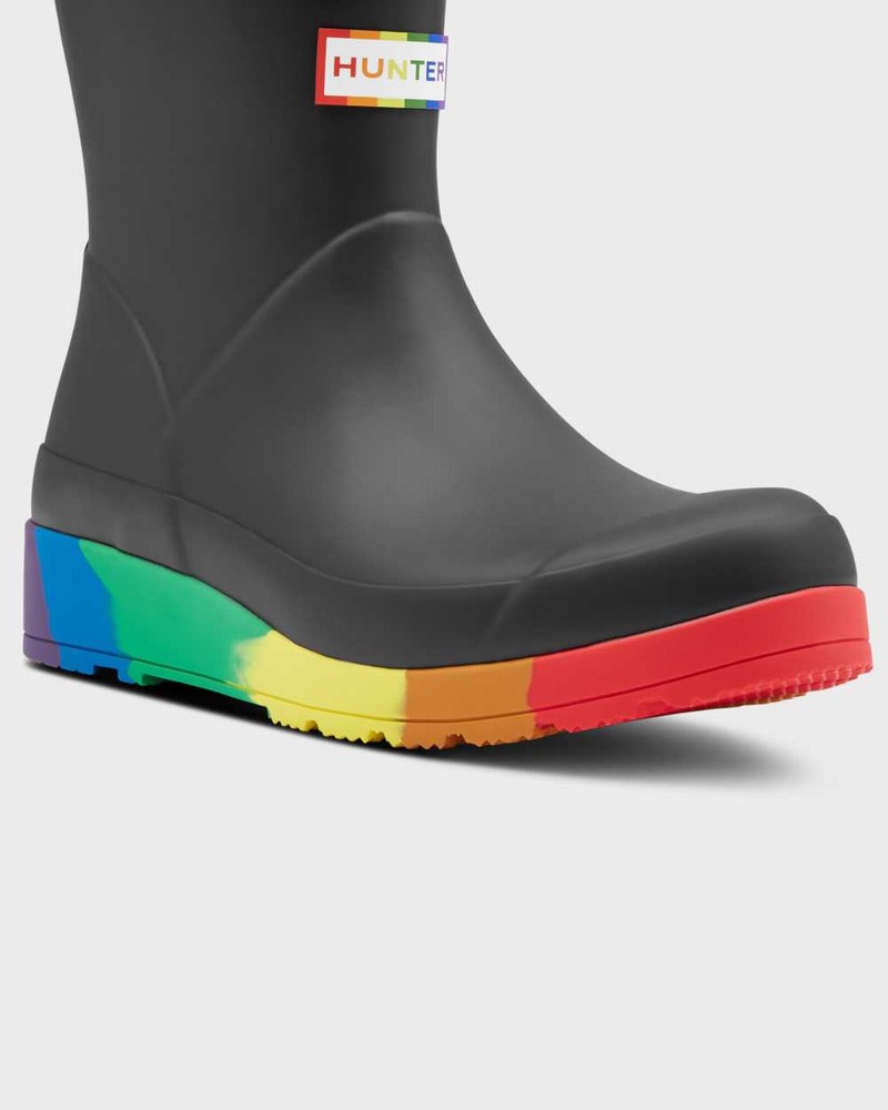 Hunter Original Pride Play Flatform Mid-Calf Women Rain Boots Black | 229101117