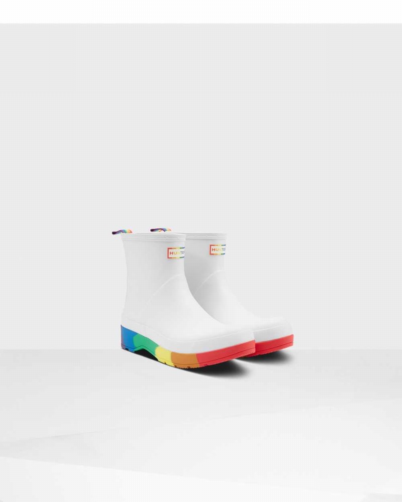 Hunter Original Pride Play Heeled Men Rain Boots White | 839626686