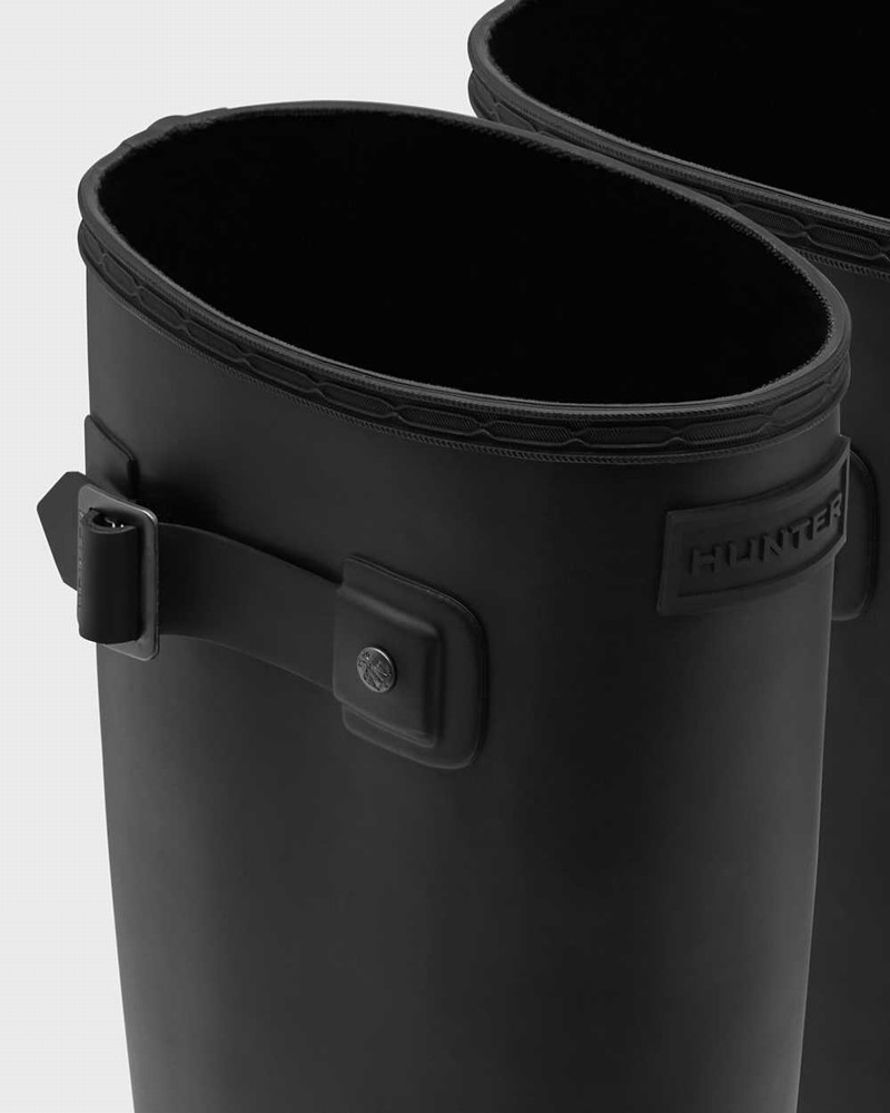 Hunter Original Refined Tall Women Rain Boots Black | 121851670