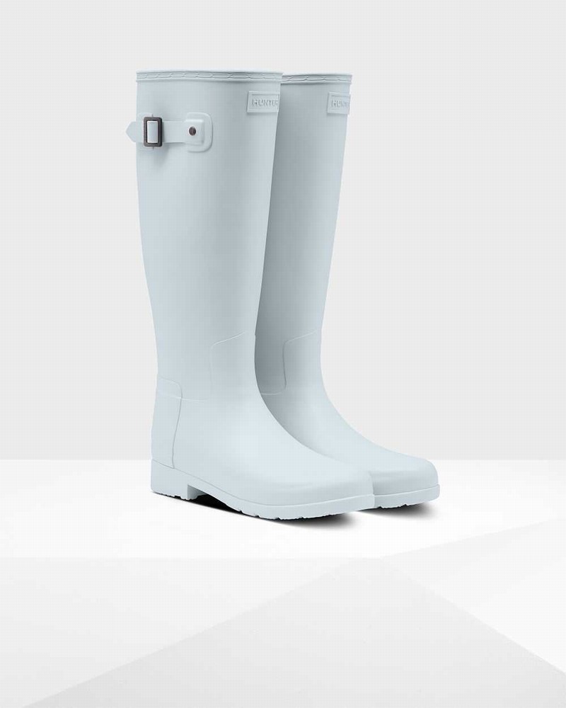 Hunter Original Refined Tall Women Rain Boots White | 301454688