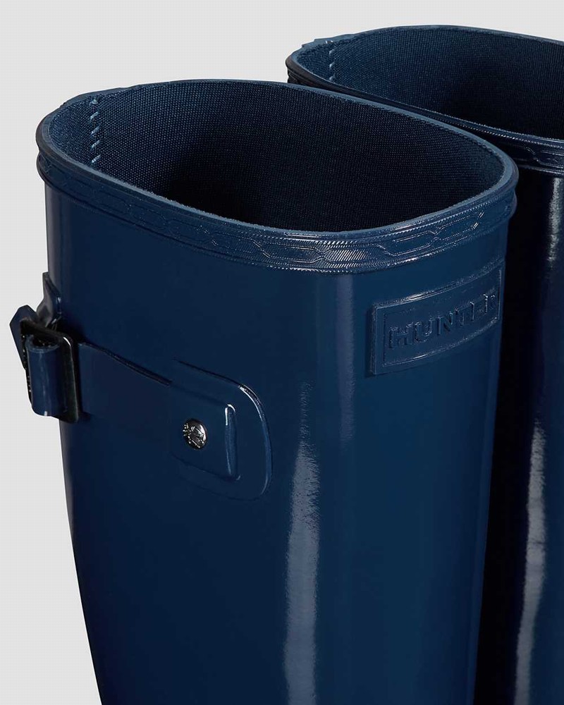 Hunter Original Refined Tall Women Wellington Boots Blue | 967482703