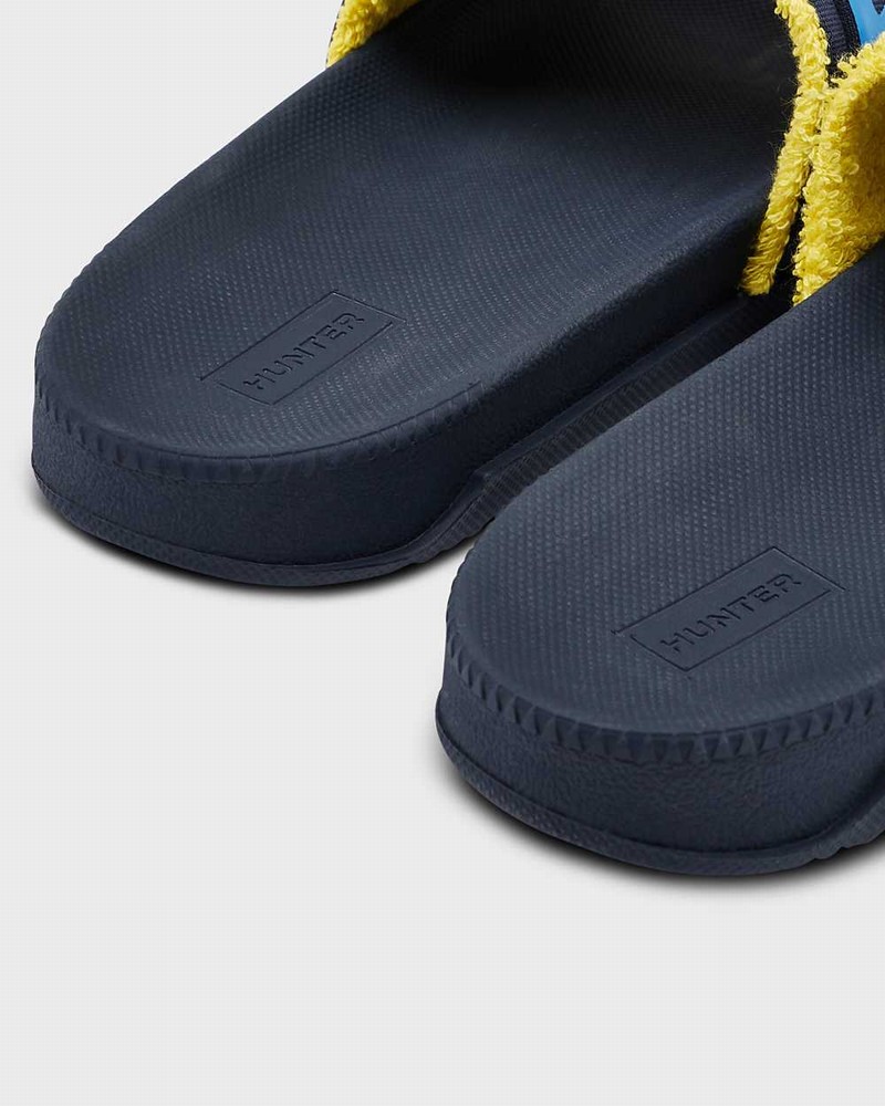 Hunter Original Rockpool Camo Print Adjustable Women Slides Navy | 955627402