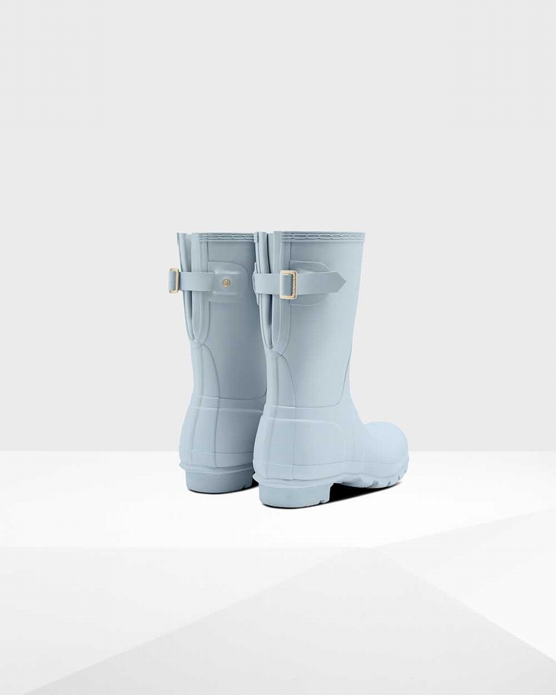 Hunter Original Short Back Adjustable Women Rain Boots Grey | 983017658