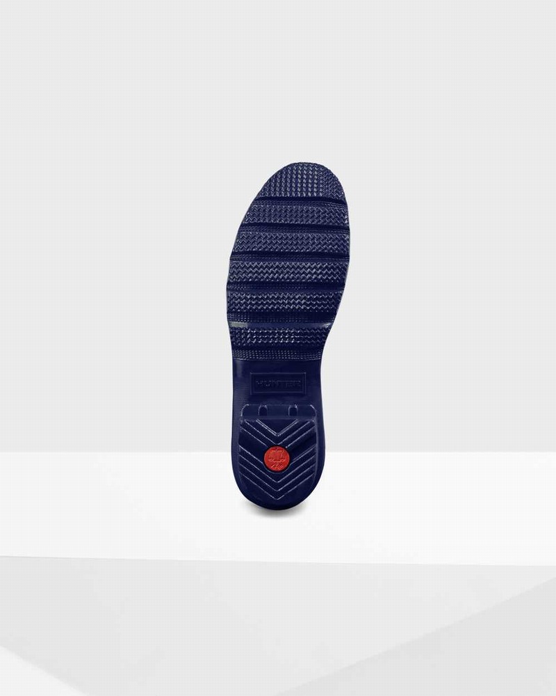 Hunter Original Short Back Adjustable Women Rain Boots Blue | 160436275