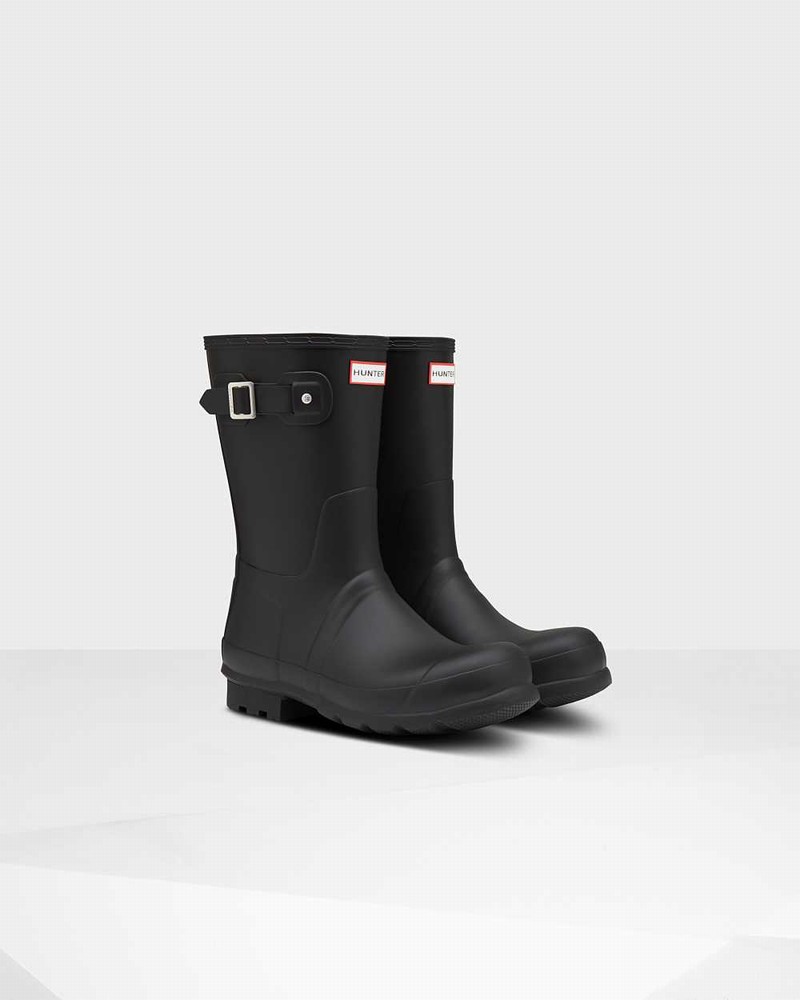 Hunter Original Short Insulated Men Winter Boots Black | 885562267