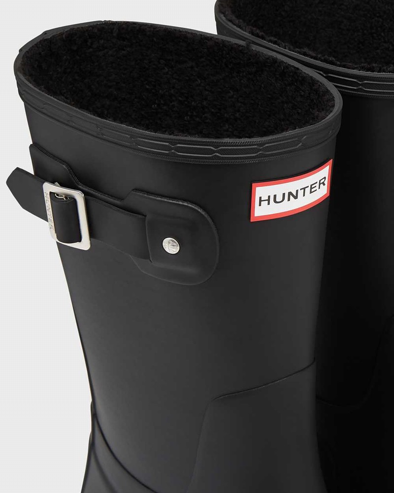 Hunter Original Short Insulated Men Winter Boots Black | 885562267