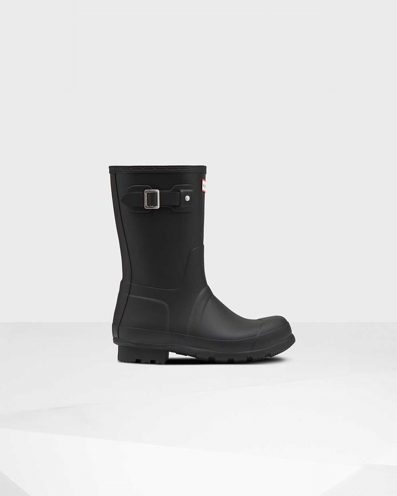 Hunter Original Short Insulated Men Winter Boots Black | 885562267