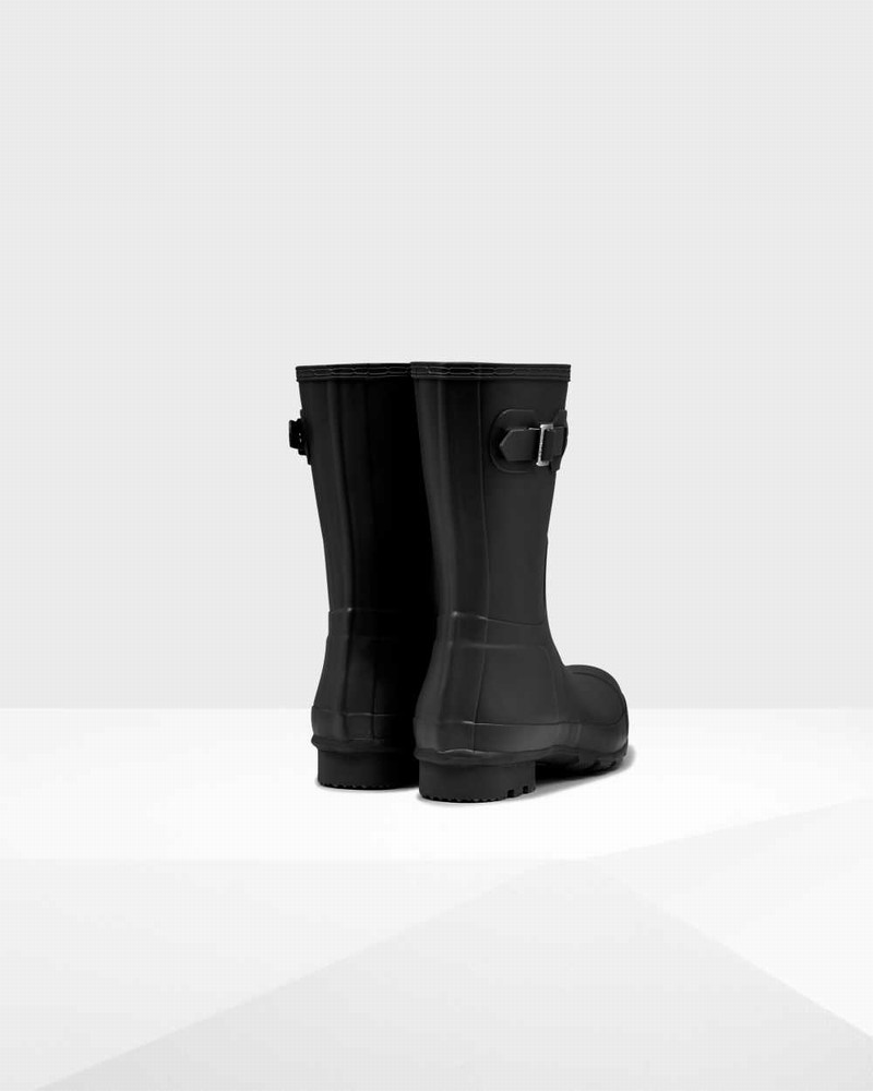 Hunter Original Short Men Short Boots Black | 264651213