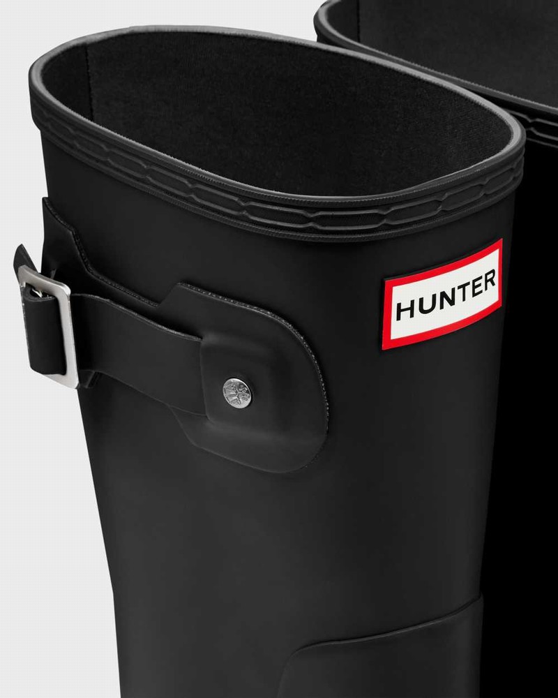 Hunter Original Short Men Short Boots Black | 264651213
