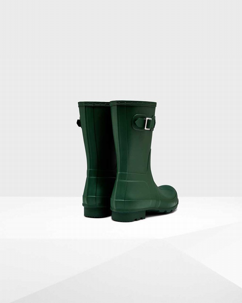 Hunter Original Short Men Short Boots Green | 688211699