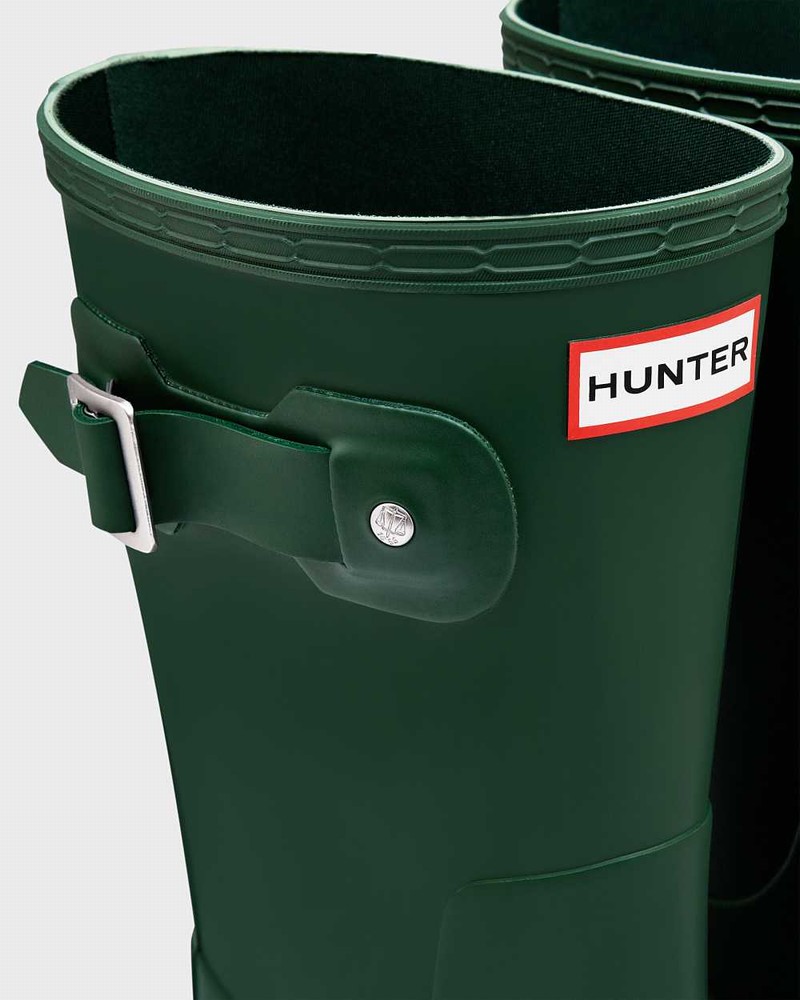 Hunter Original Short Men Short Boots Green | 688211699