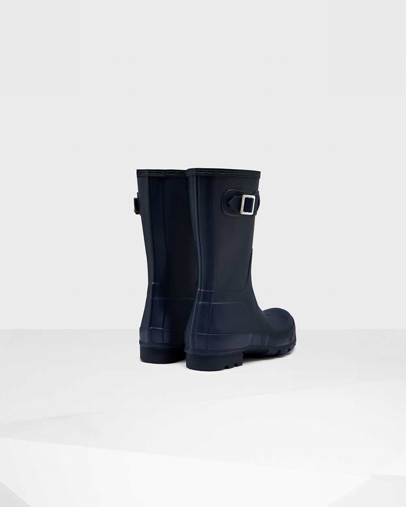 Hunter Original Short Men Short Boots Navy | 386254348