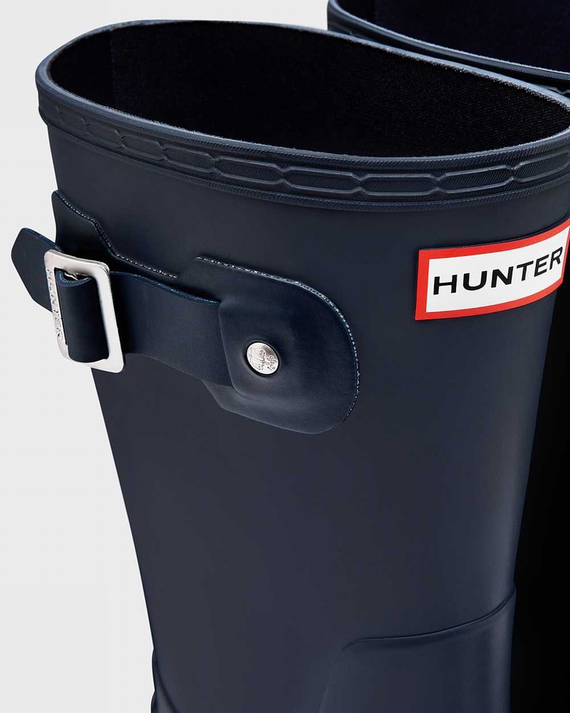 Hunter Original Short Men Short Boots Navy | 386254348