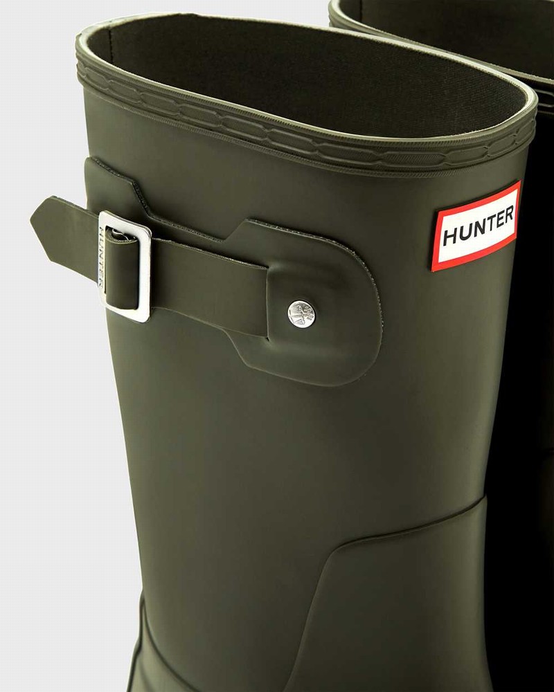 Hunter Original Short Men Short Boots Olive | 209846070