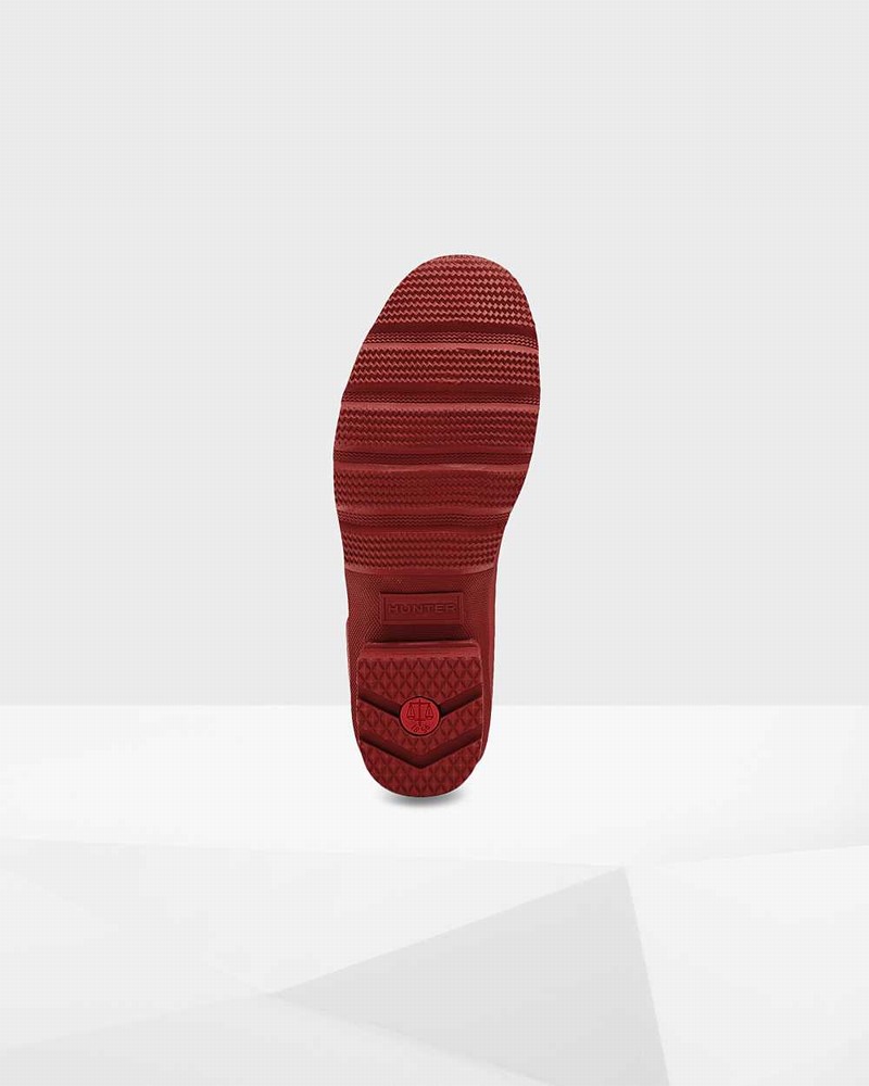 Hunter Original Short Men Short Boots Red | 686839504