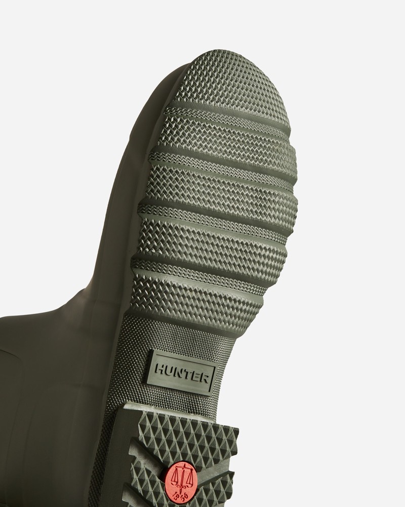 Hunter Original Short Men Wellington Boots Olive | 811759672