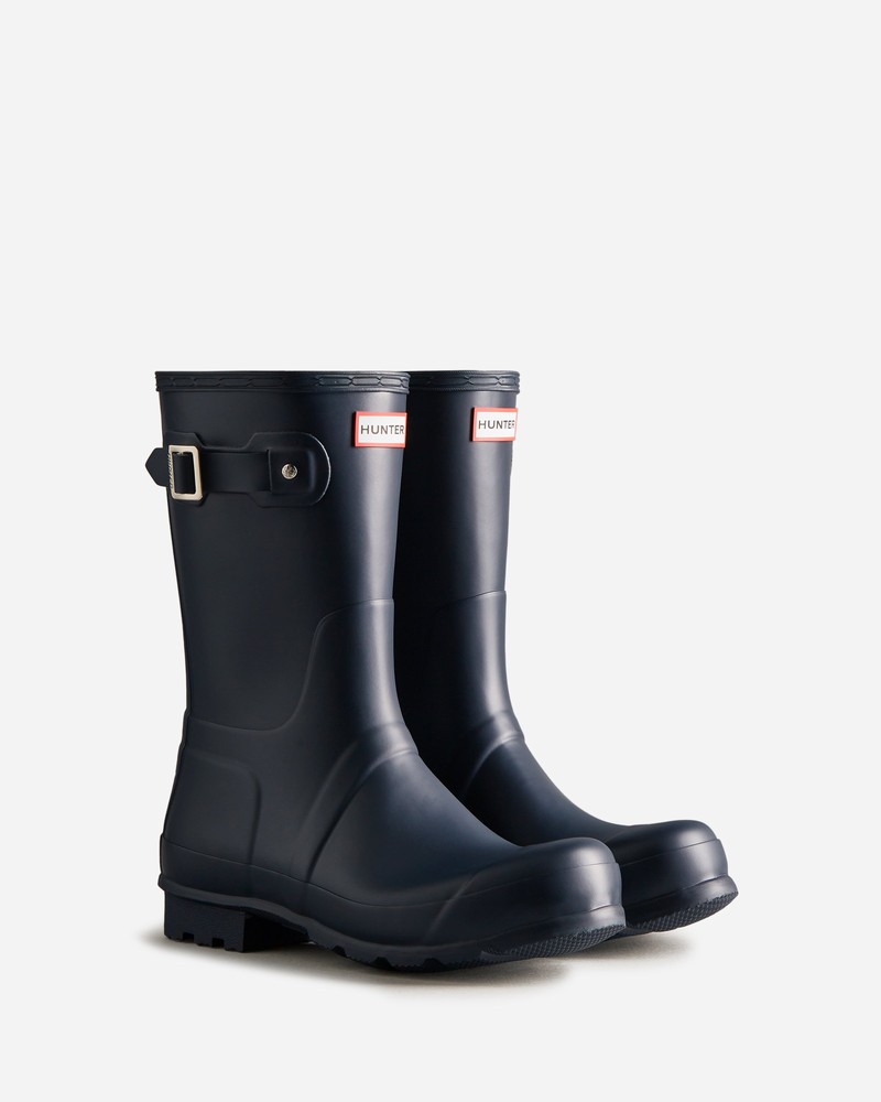 Hunter Original Short Men Wellington Boots Navy | 27527070