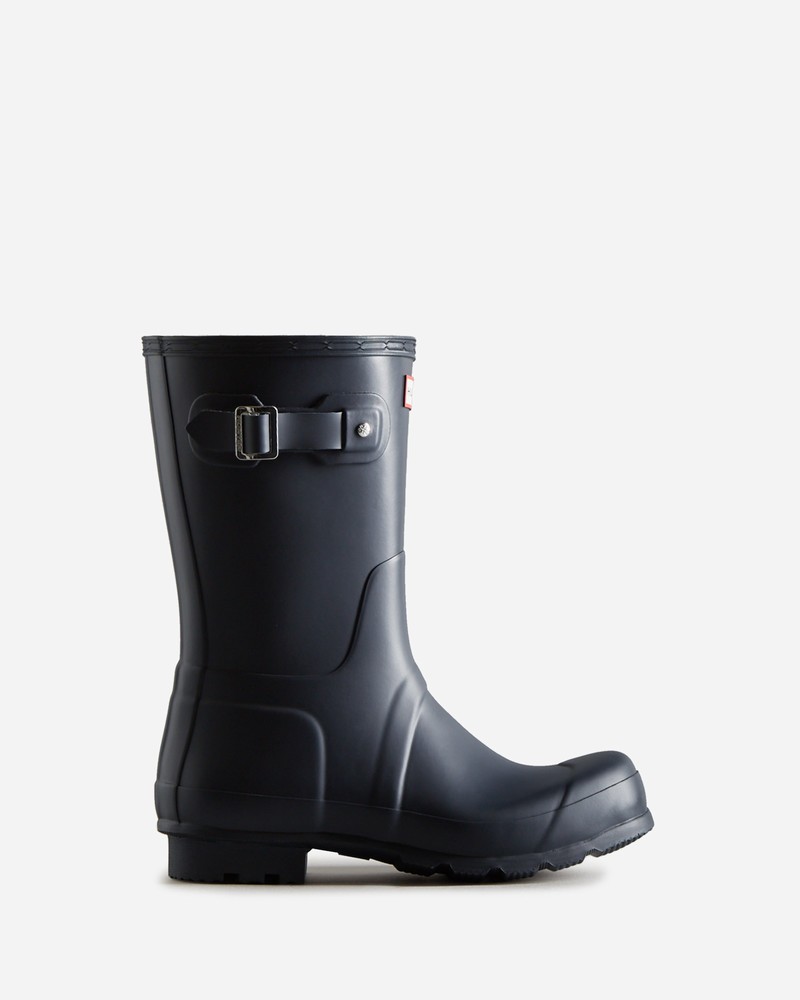 Hunter Original Short Men Wellington Boots Navy | 27527070