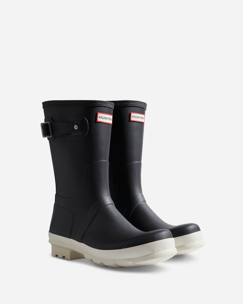 Hunter Original Short Men Wellington Boots Black | 841919562