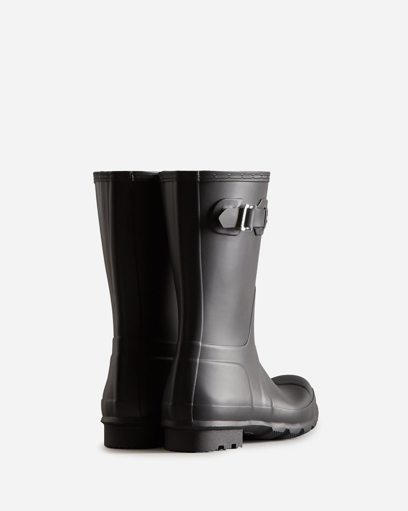Hunter Original Short Men Wellington Boots Black | 555382421