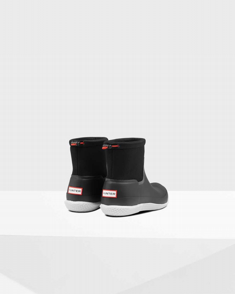 Hunter Original Short Mesh Men Boots Black | 620392255