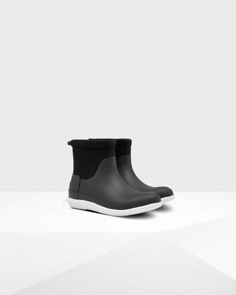 Hunter Original Short Mesh Women Boots Black | 917857973