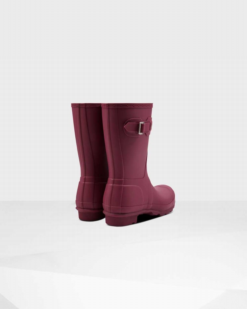 Hunter Original Short Mid-Calf Women Rain Boots Red | 700104290