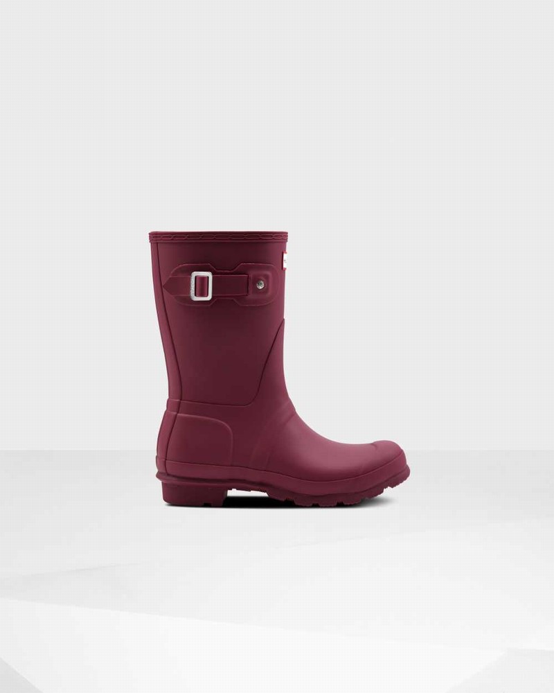 Hunter Original Short Mid-Calf Women Rain Boots Red | 700104290