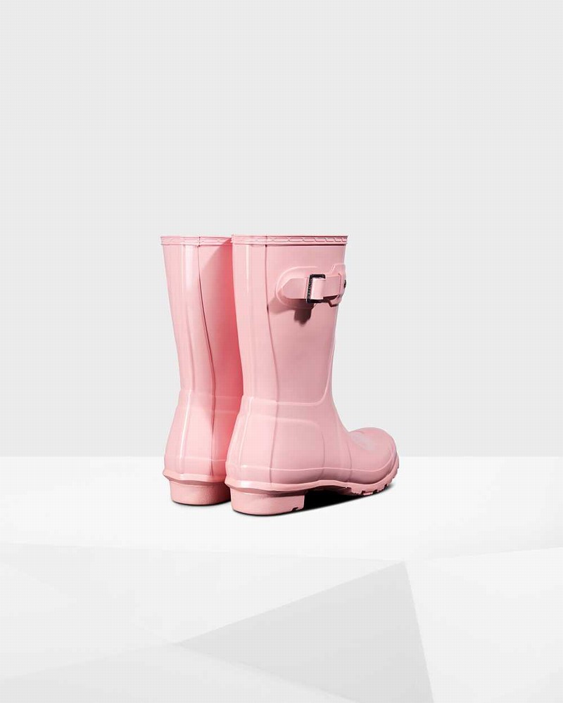 Hunter Original Short Mid-Calf Women Rain Boots Pink | 243494908