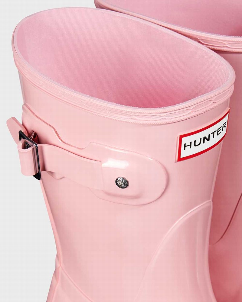 Hunter Original Short Mid-Calf Women Rain Boots Pink | 243494908