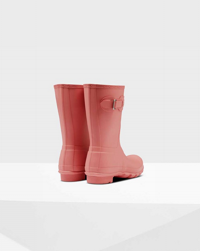 Hunter Original Short Mid-Calf Women Rain Boots Pink | 737379382