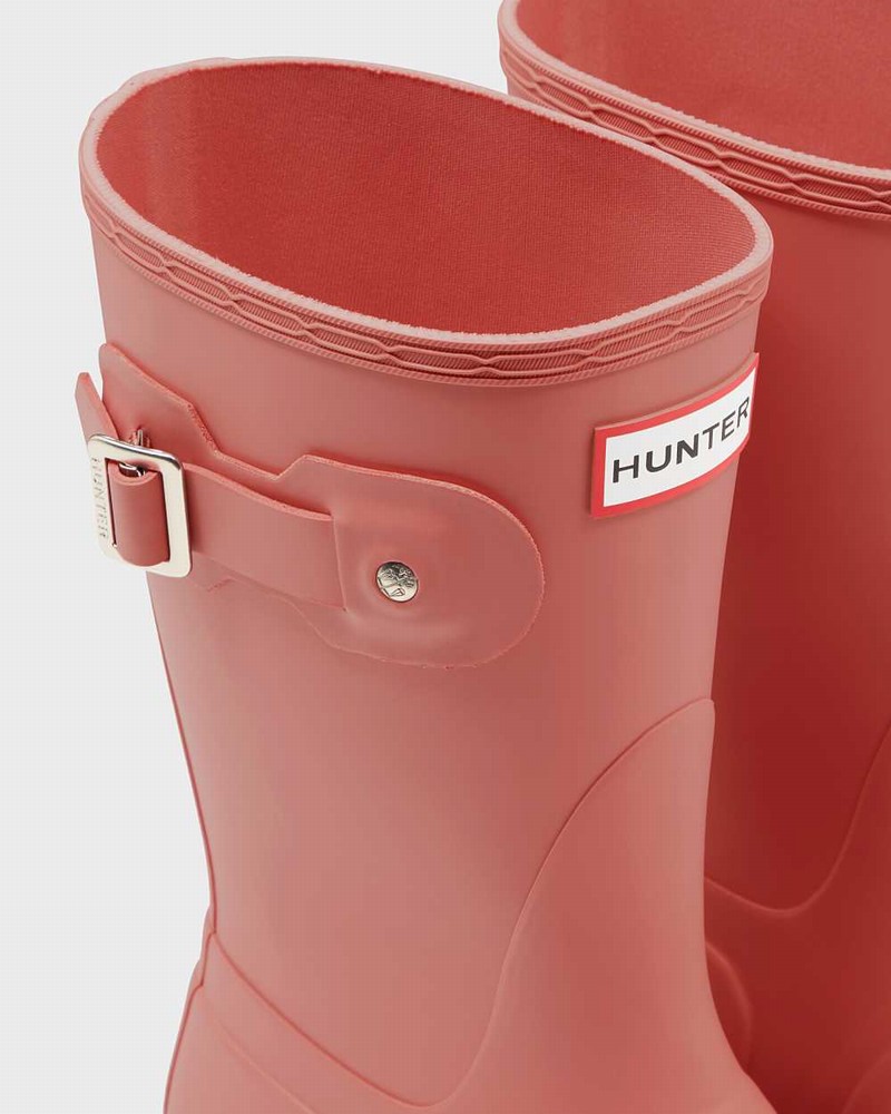 Hunter Original Short Mid-Calf Women Rain Boots Pink | 737379382