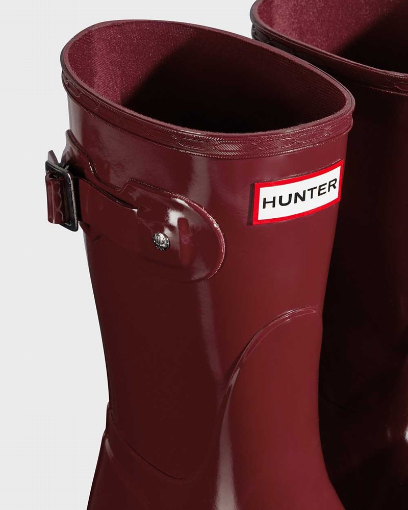 Hunter Original Short Mid-Calf Women Rain Boots Red | 239961045