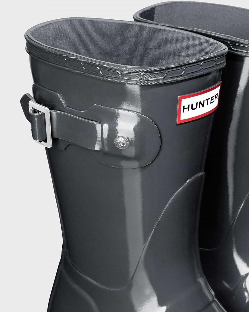Hunter Original Short Mid-Calf Women Rain Boots Black | 244508291