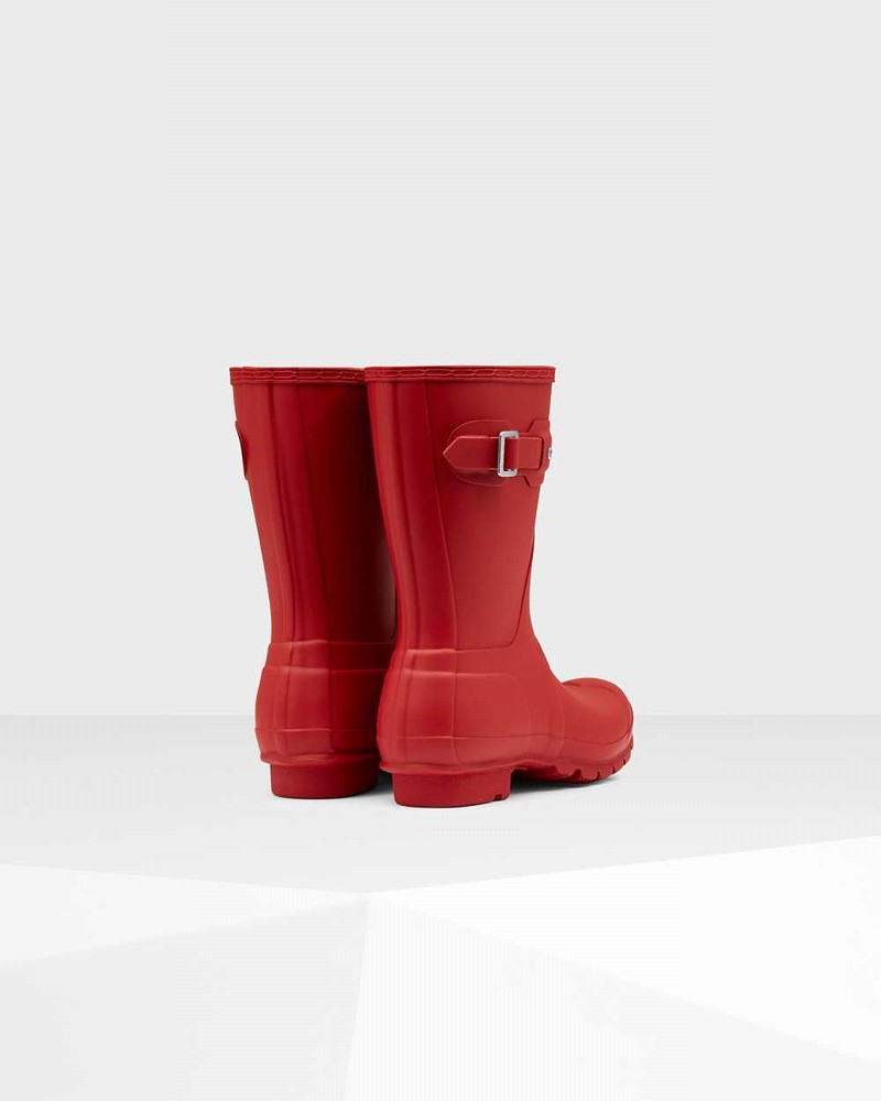 Hunter Original Short Mid-Calf Women Rain Boots Red | 347401848