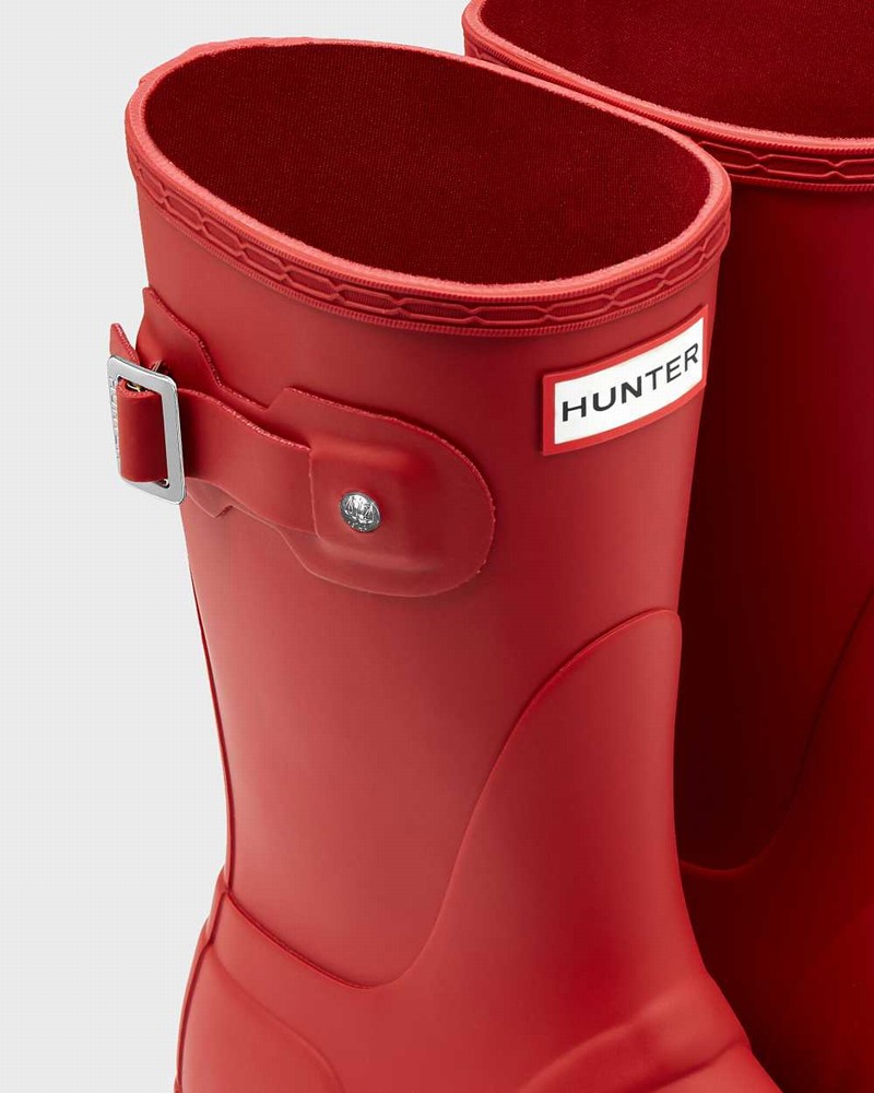 Hunter Original Short Mid-Calf Women Rain Boots Red | 347401848