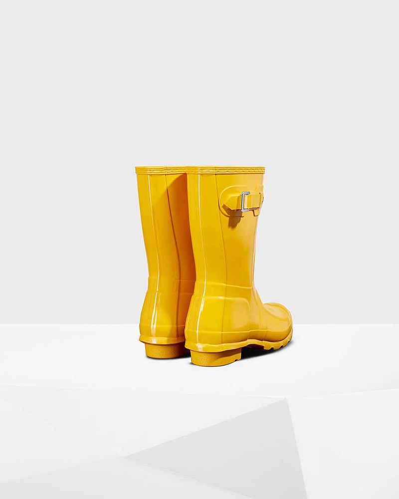 Hunter Original Short Mid-Calf Women Rain Boots Yellow | 148742217