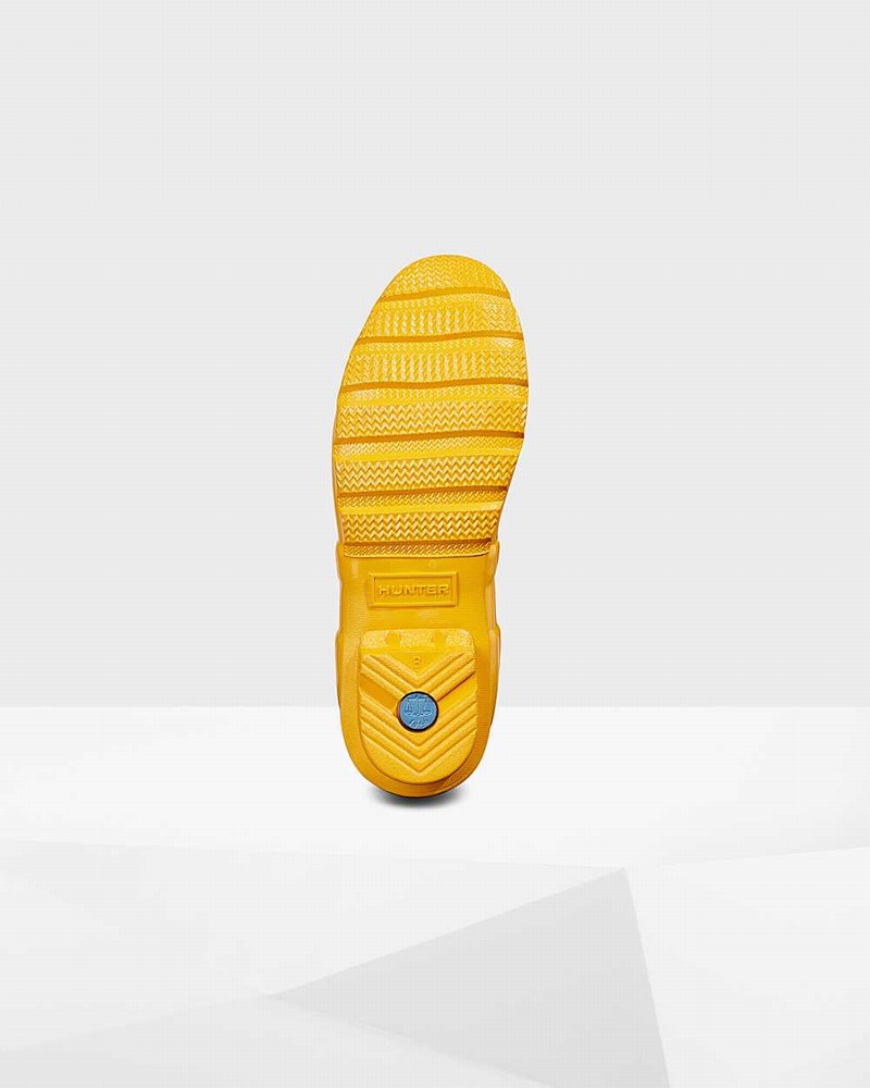 Hunter Original Short Mid-Calf Women Rain Boots Yellow | 148742217