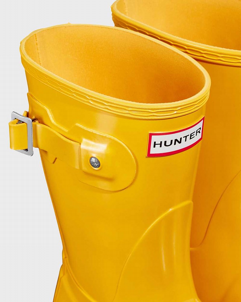 Hunter Original Short Mid-Calf Women Rain Boots Yellow | 148742217