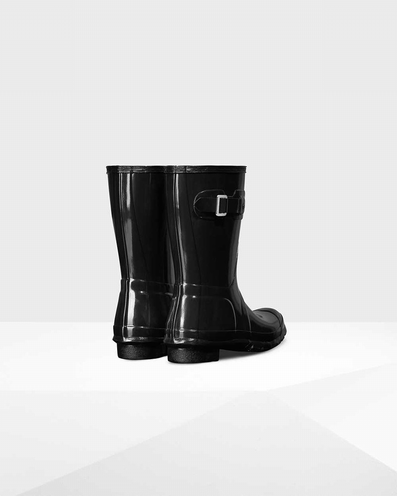 Hunter Original Short Mid-Calf Women Rain Boots Black | 405000984