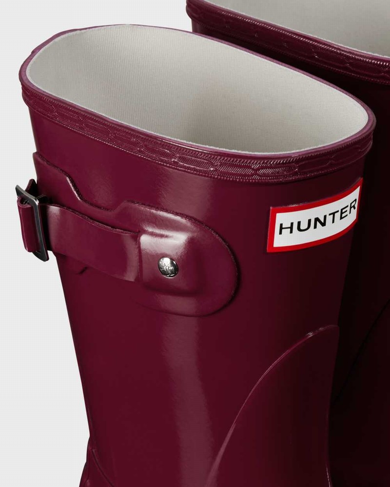 Hunter Original Short Mid-Calf Women Rain Boots Red | 744755156