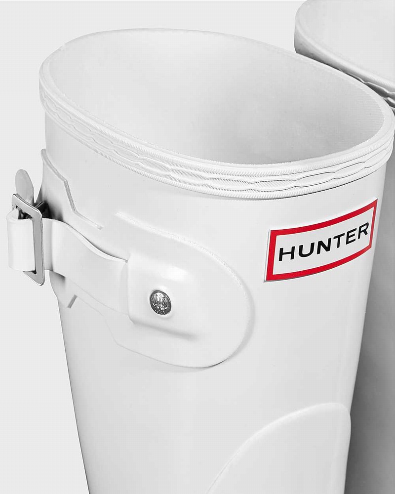 Hunter Original Short Mid-Calf Women Rain Boots White | 693973651