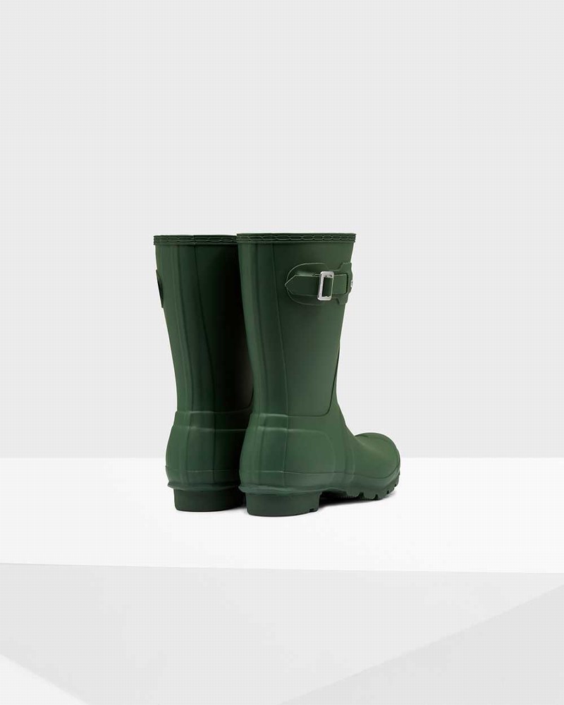 Hunter Original Short Mid-Calf Women Rain Boots Green | 337243531